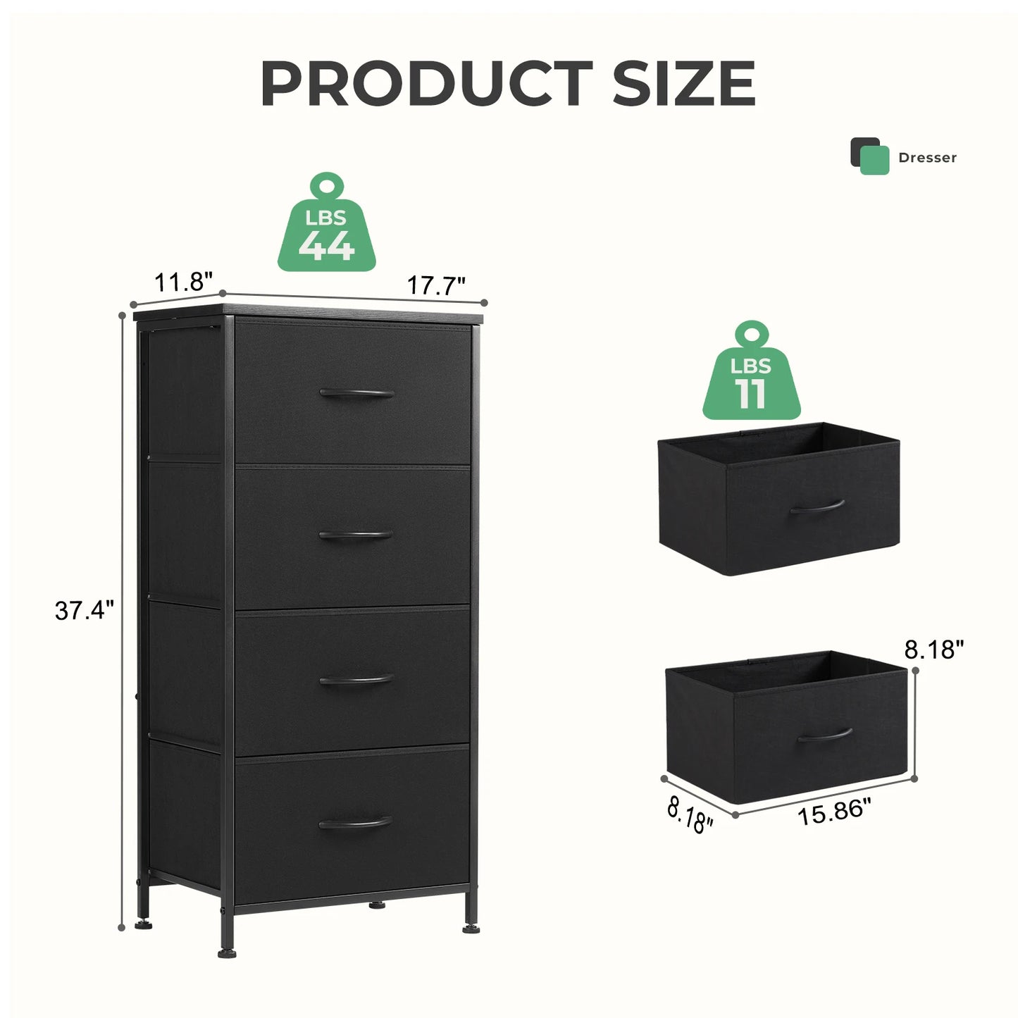 FÖRSTÄ Fabric Drawer Cabinet