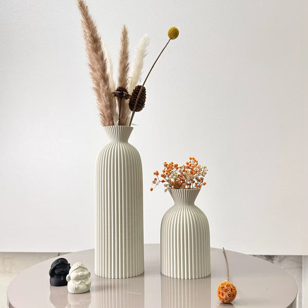 VÅGFORM 2-Piece Sculpted Vase Set
