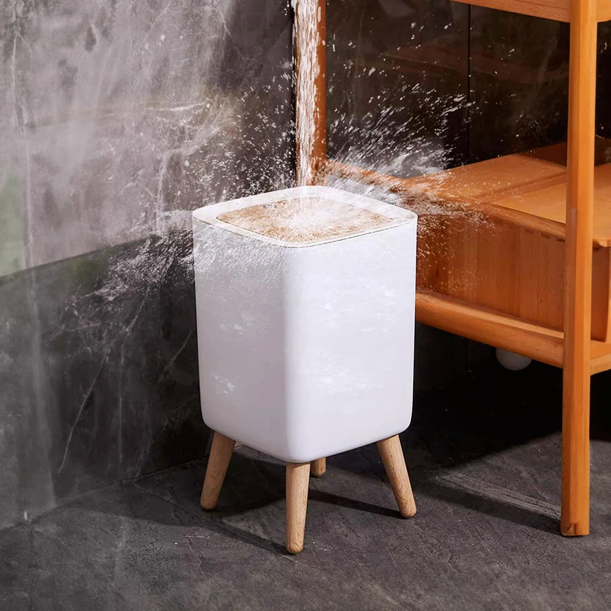 SKÄRBYN Woodgrain Waste Bin