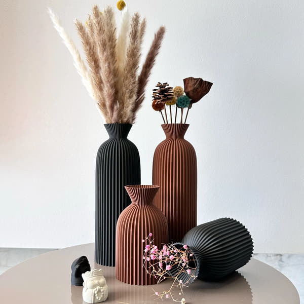 VÅGFORM 2-Piece Sculpted Vase Set