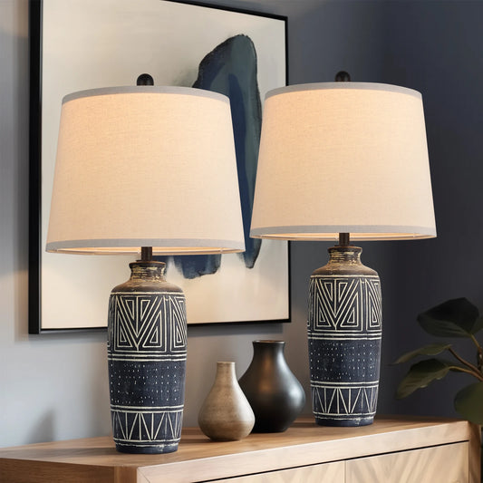 GRAVSTRÖM Ceramic Duo Table Lamps