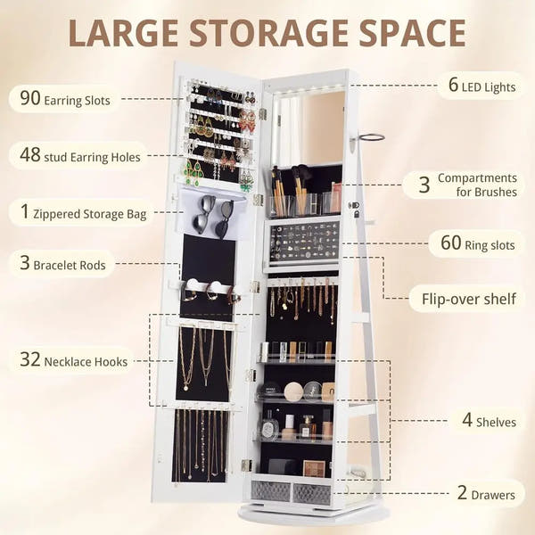 ORMSTÅ Scandinavian Organizer Mirror