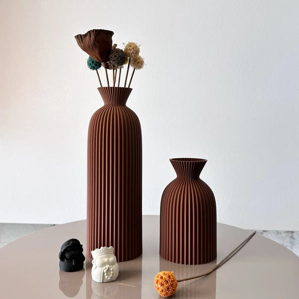 VÅGFORM 2-Piece Sculpted Vase Set