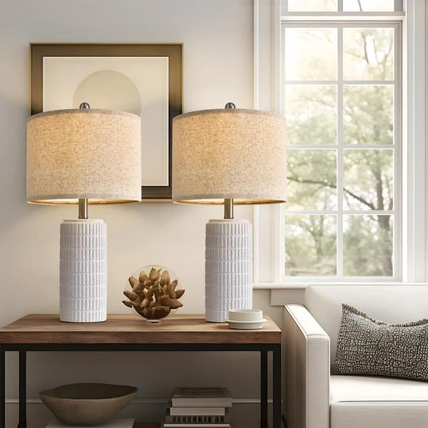 SKYMÖRK Ceramic Table Lamp Set