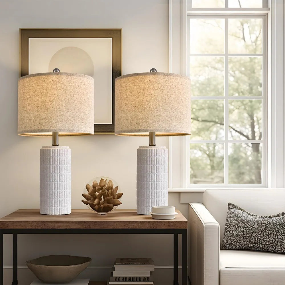 SKYMÖRK Ceramic Table Lamp Set